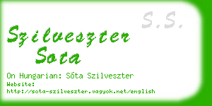 szilveszter sota business card
